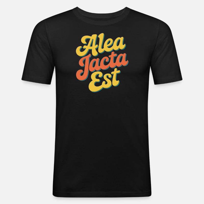 Alea jacta est - T-shirt près du corps Homme - noir