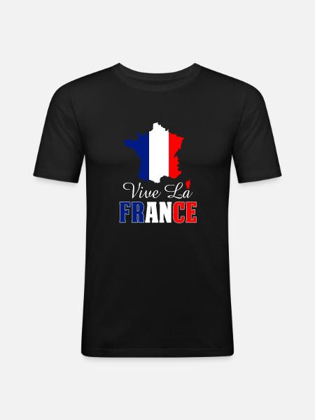 Vive La France - Men's Slim Fit T-Shirt - black