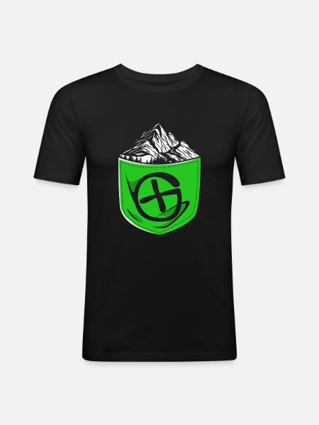 Geocaching Geocache Geocacher - Men's Slim Fit T-Shirt - black