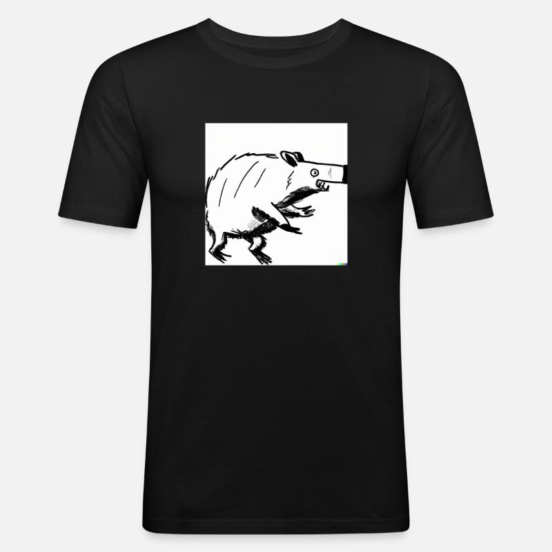 example com 4 - Männer Slim Fit T-Shirt - Schwarz