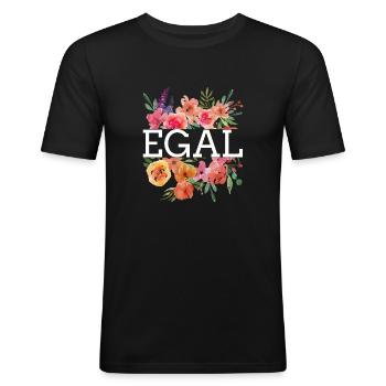 Egal - Männer Slim Fit T-Shirt - Schwarz - Vorne - Nik (191cm)