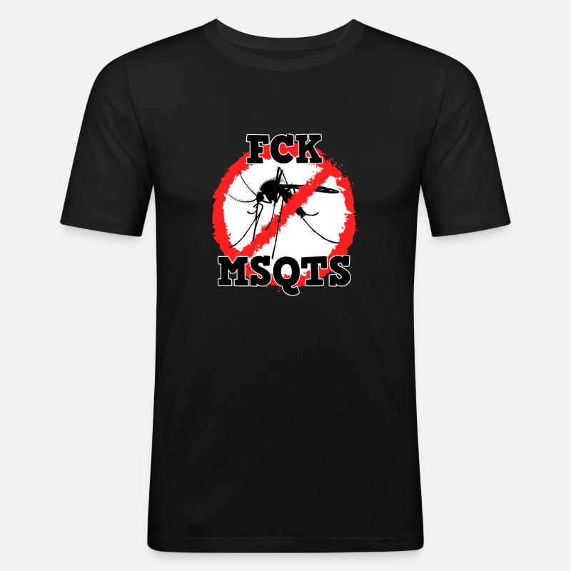 fck msqts - Männer Slim Fit T-Shirt - Schwarz
