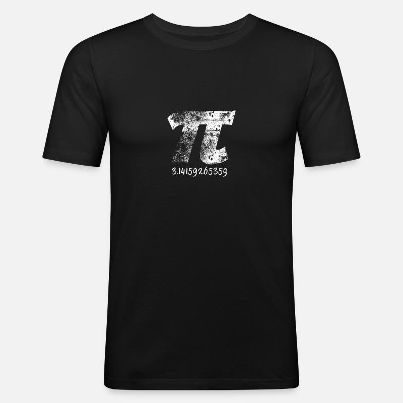 Pi math Pi day - Men's Slim Fit T-Shirt - black