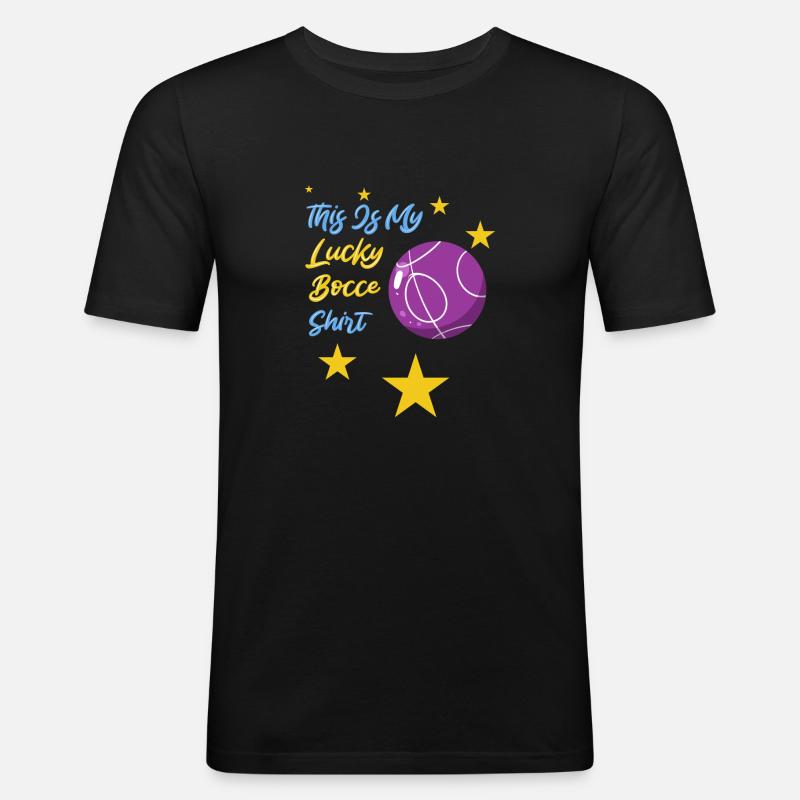 Boccia Boule Petanque - Männer Slim Fit T-Shirt - Schwarz