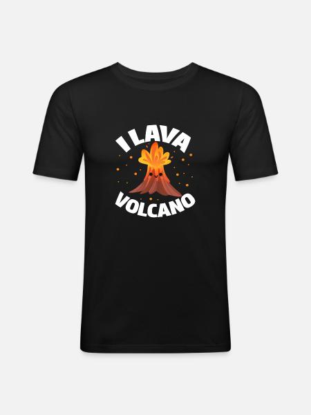 I Lava Vulkan - Slim Fit T-shirt herr - svart