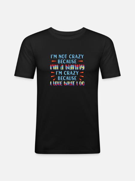 Nanny Babysitter Childminder - Men's Slim Fit T-Shirt - black