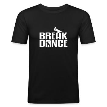 Breakdance - Men's Slim Fit T-Shirt - black - Front - Nik (191cm)