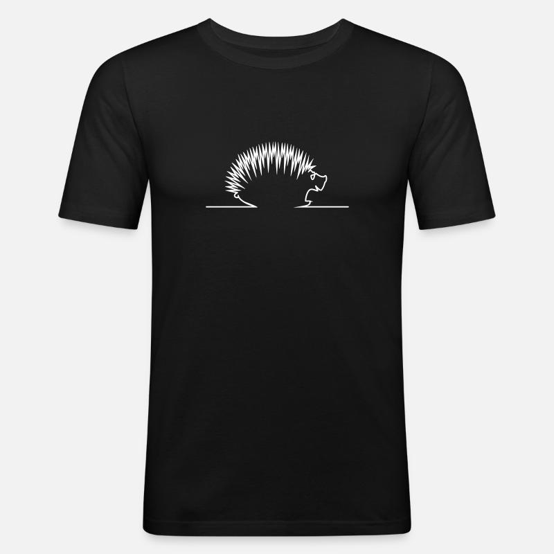 Igel / hedgehog (1c) - Männer Slim Fit T-Shirt - Schwarz