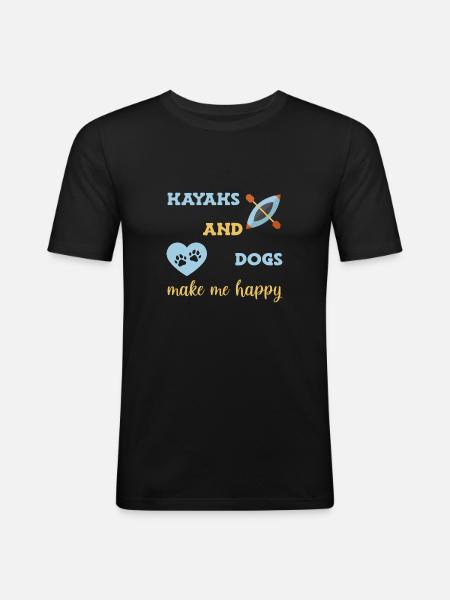 Kayak Kayaking - Men's Slim Fit T-Shirt - black