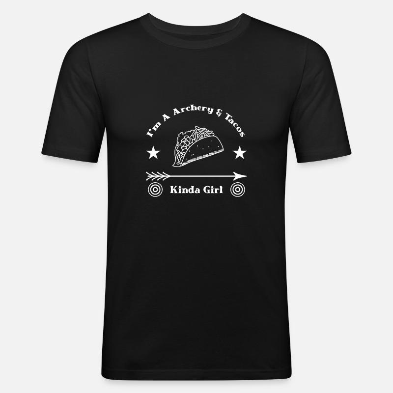 Bogenschütze Bogenschießen Pfeil Und Bogen - Männer Slim Fit T-Shirt - Schwarz