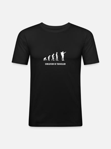 Évolution de Traveler Traveller - T-shirt près du corps Homme - noir