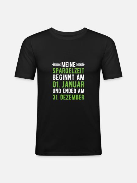 Spargelzeit Spargel Fan - Männer Slim Fit T-Shirt - Schwarz