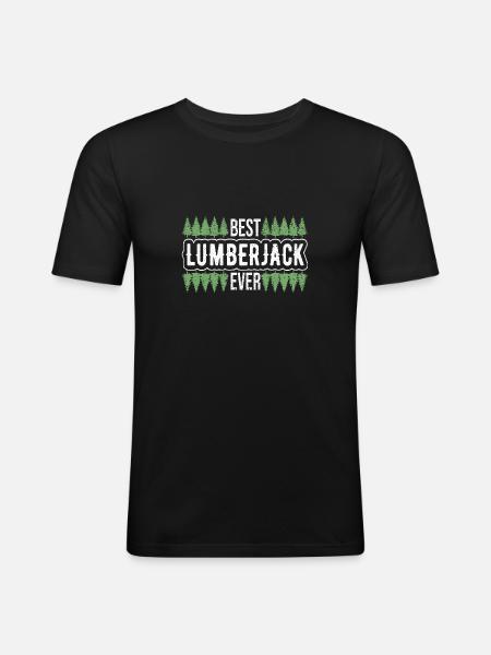 Logger Lumberjack Chainsaw - Men's Slim Fit T-Shirt - black