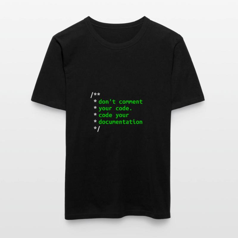Don't Comment Your Code. Code Your Documentation. Men's Slim Fit T-Shirt