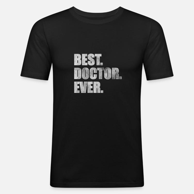 Arzt - Männer Slim Fit T-Shirt - Schwarz