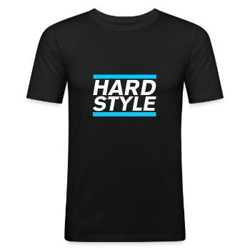 hardstyle - Camiseta ajustada hombre - negro - delante - Nik (191cm)