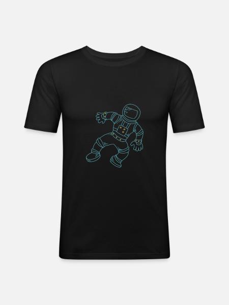 astronaut - Men's Slim Fit T-Shirt - black