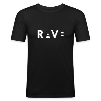 Rave Techno Festival EDM - Men's Slim Fit T-Shirt - black - Front - Nik (191cm)