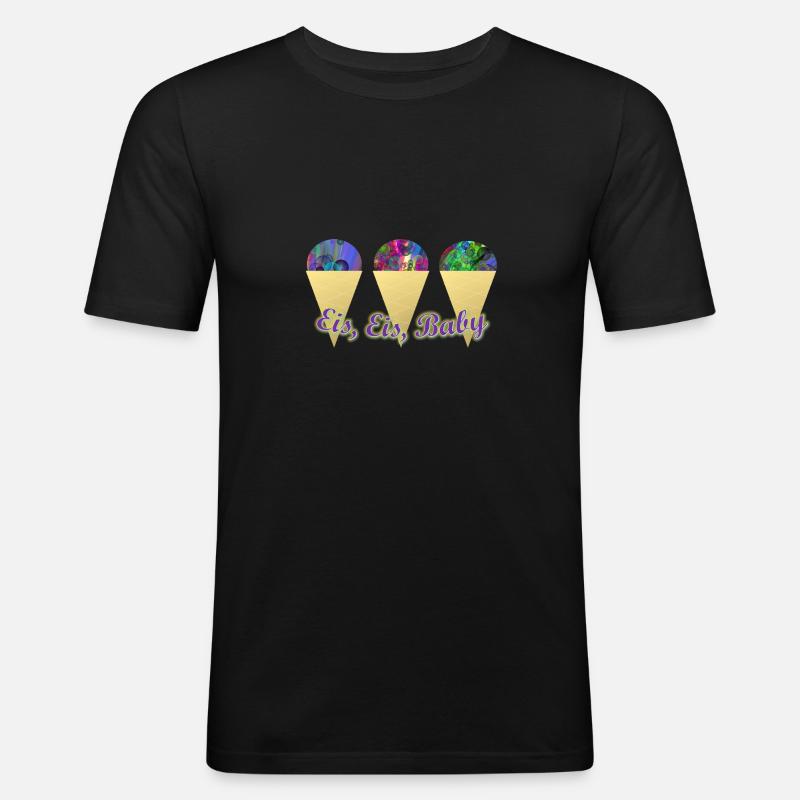 Eis Eis Baby 3 - Männer Slim Fit T-Shirt - Schwarz