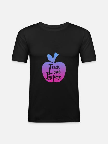 enseignant enseigner l’amour inspirer - T-shirt près du corps Homme - noir