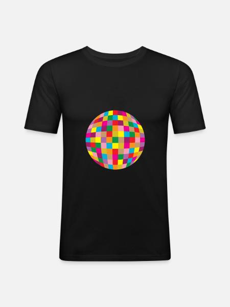 Disco ball - Men's Slim Fit T-Shirt - black