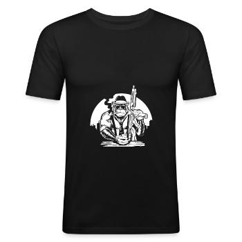 Mafia Gorilla W - Men's Slim Fit T-Shirt - black - Front - Nik (191cm)