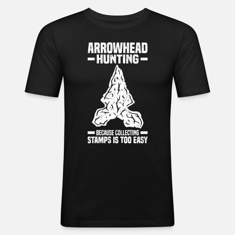 Pfeilspitzen sammeln | Pfeilspitzenjagd Geschenk - Männer Slim Fit T-Shirt - Schwarz