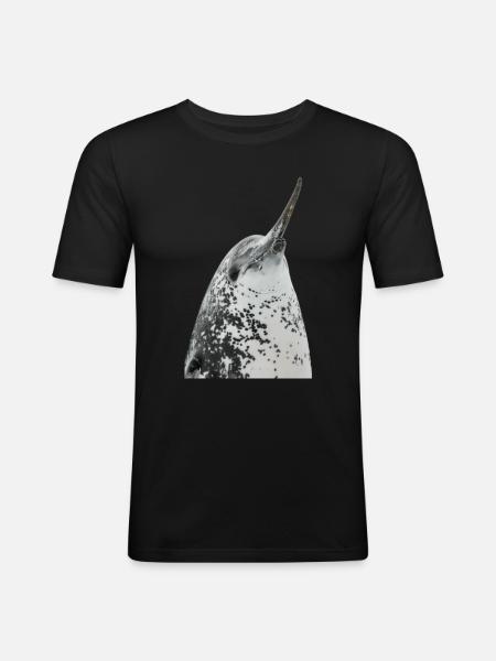 Narval - T-shirt près du corps Homme - noir