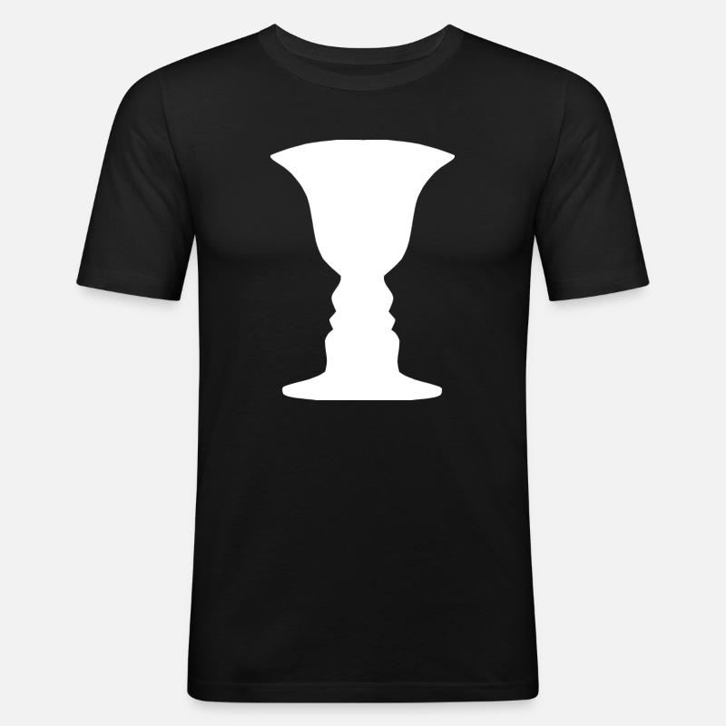 Was ist es? - Männer Slim Fit T-Shirt - Schwarz