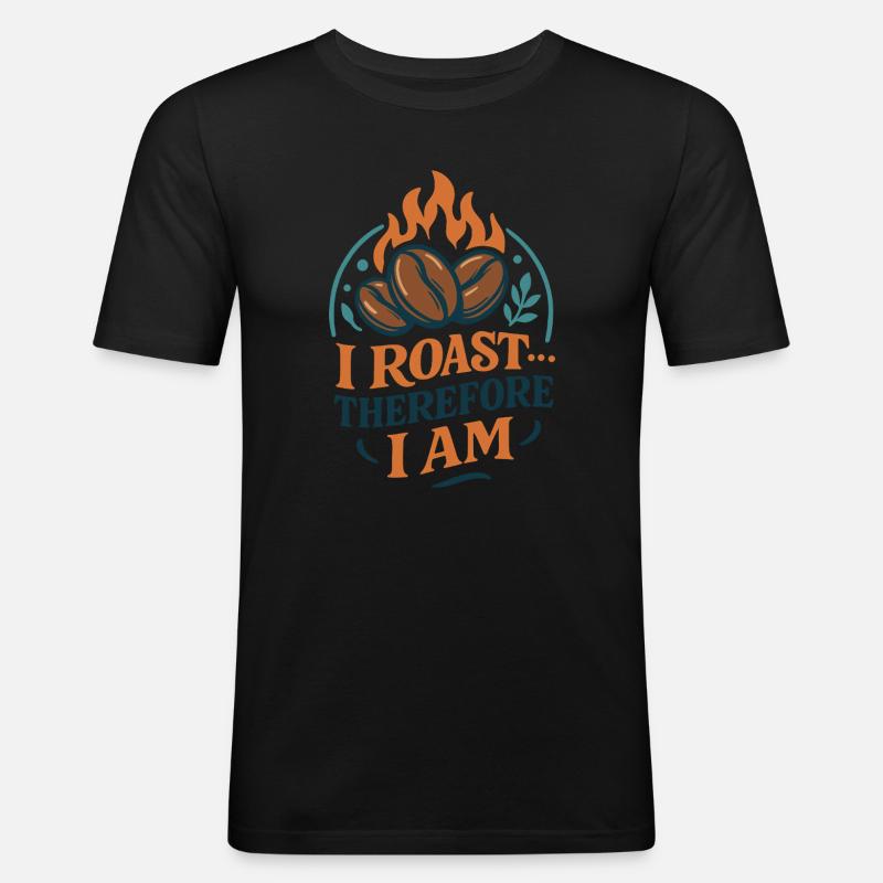 Ich röste, also bin ich - Männer Slim Fit T-Shirt - Schwarz