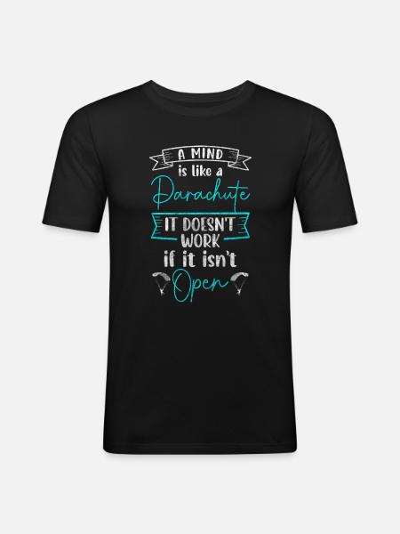 Skydiving Jump Base Jumping - Men's Slim Fit T-Shirt - black