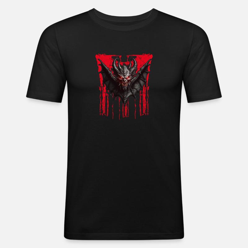 Devilish Bat Devil - Men's Slim Fit T-Shirt - black