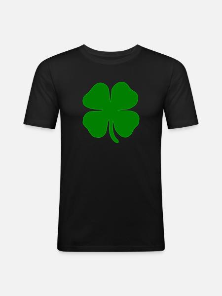 shamrock held shamrock held fire blade clover56 - Herre Slim Fit T-Shirt - sort