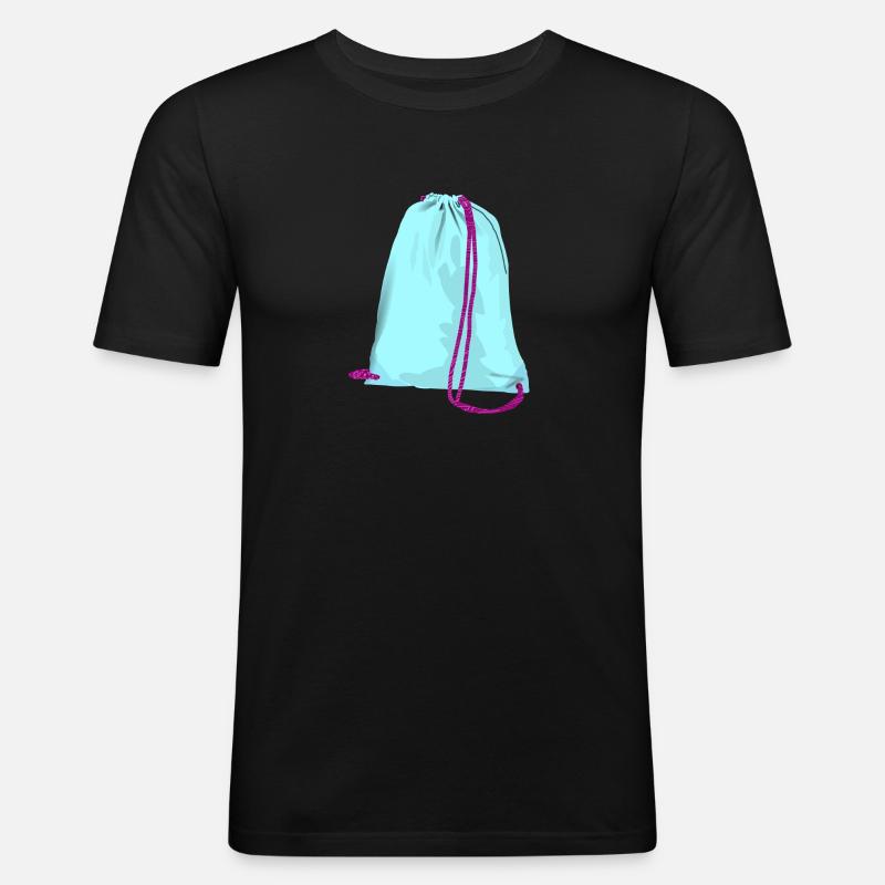backpack suitcase backpack bag briefcase127 - Men's Slim Fit T-Shirt - black