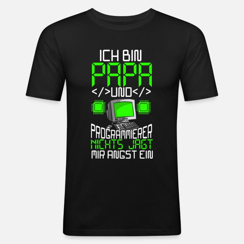 Programmierer - Männer Slim Fit T-Shirt - Schwarz