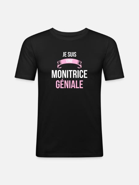 je suis une Monitrice - T-shirt près du corps Homme - noir