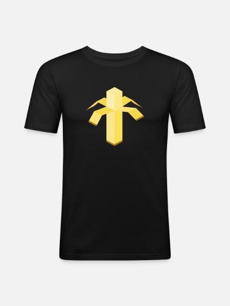 représentation abstraite d'une banane - T-shirt près du corps Homme - noir