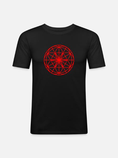 Mandala Spirit light red - Men's Slim Fit T-Shirt - black