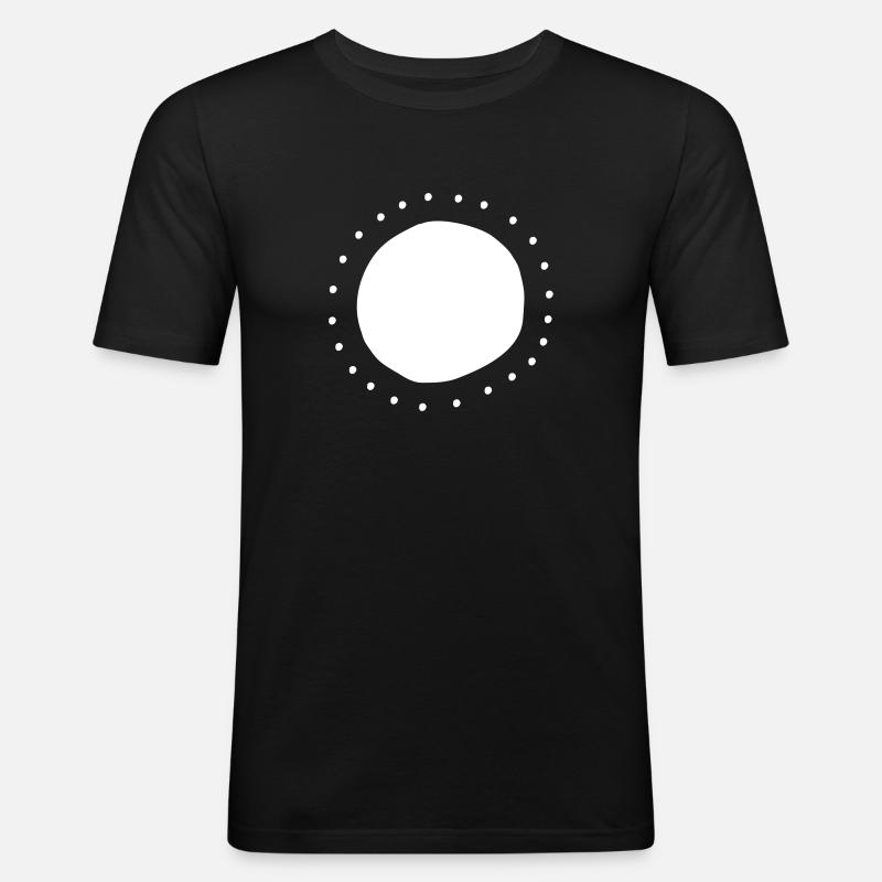 Kreis Punkte Form - Männer Slim Fit T-Shirt - Schwarz