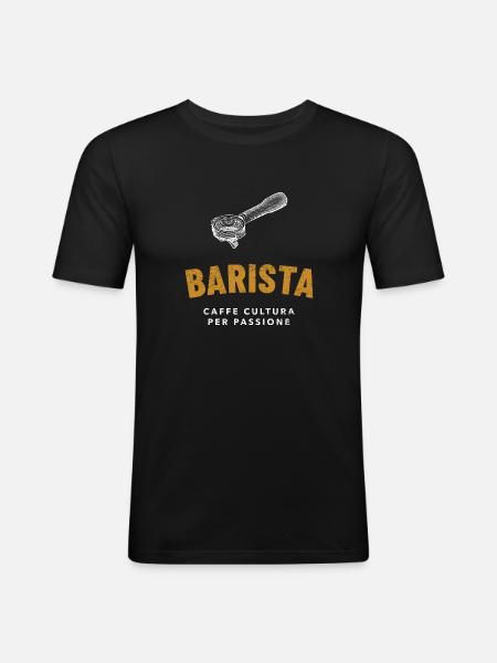 Espresso Barista - Men's Slim Fit T-Shirt - black