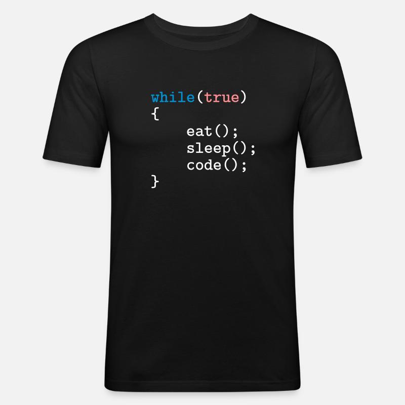 Programmierer, Software, Informatik, Developer - Männer Slim Fit T-Shirt - Schwarz