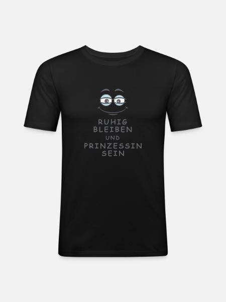 Prinzessin sein - Männer Slim Fit T-Shirt - Schwarz