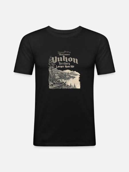 Discover Yukon Canada - Men's Slim Fit T-Shirt - black