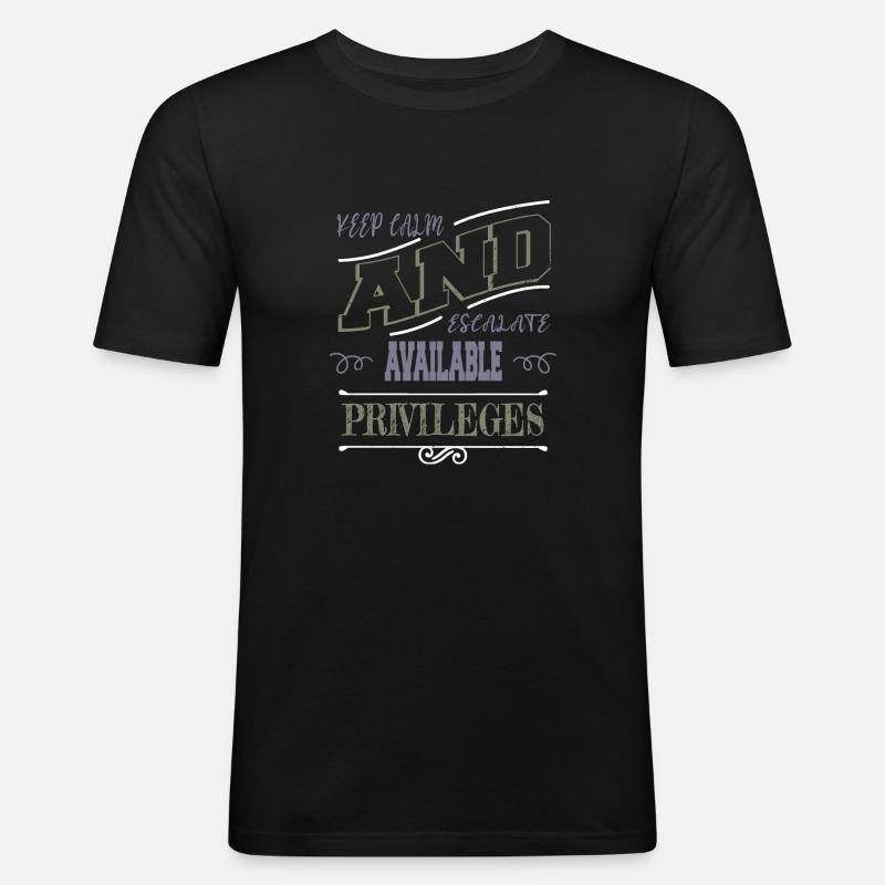 anonymous expect us gift idea - Männer Slim Fit T-Shirt - Schwarz