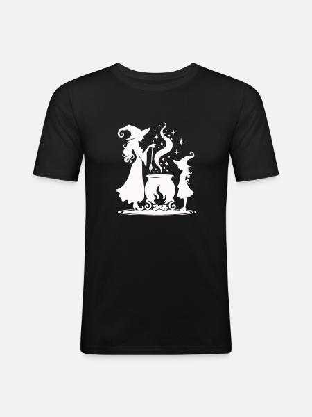 Witch Cauldron - Men's Slim Fit T-Shirt - black