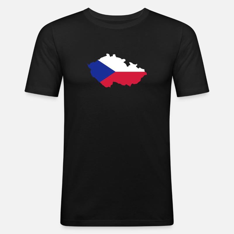 Tschechien - Männer Slim Fit T-Shirt - Schwarz
