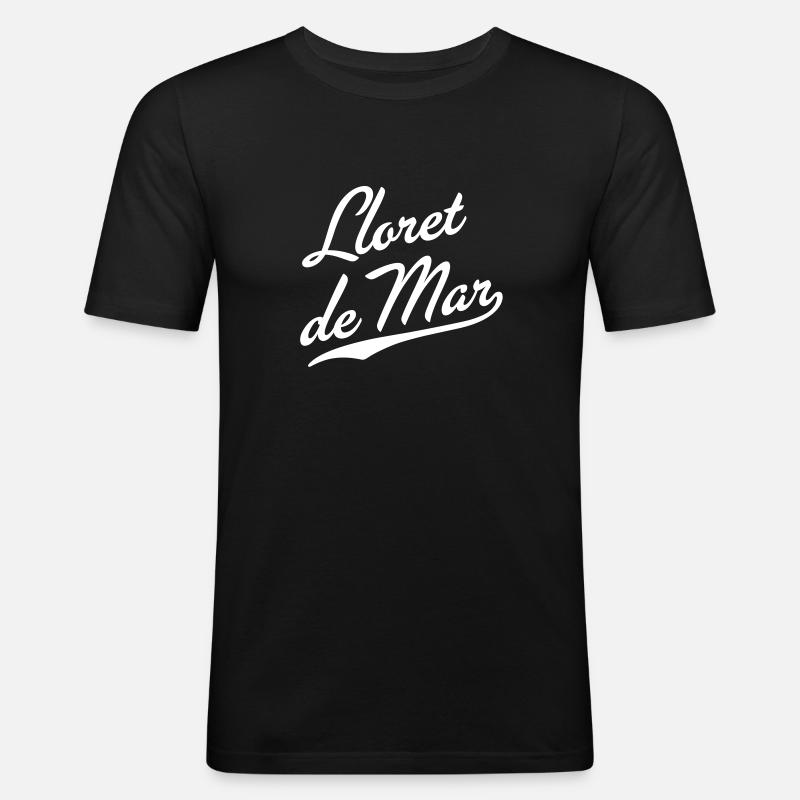 Lloret de Mar - Männer Slim Fit T-Shirt - Schwarz