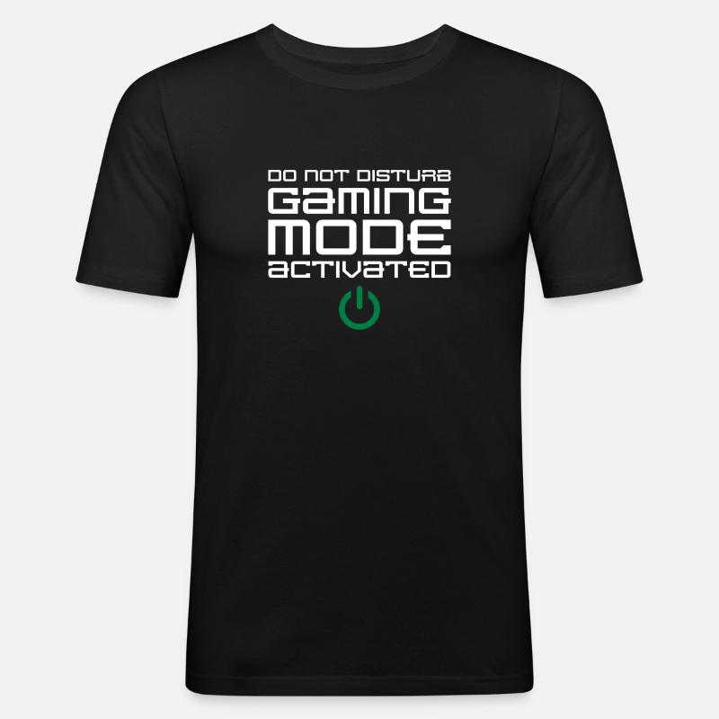 Gaming Mode Activated - Männer Slim Fit T-Shirt - Schwarz