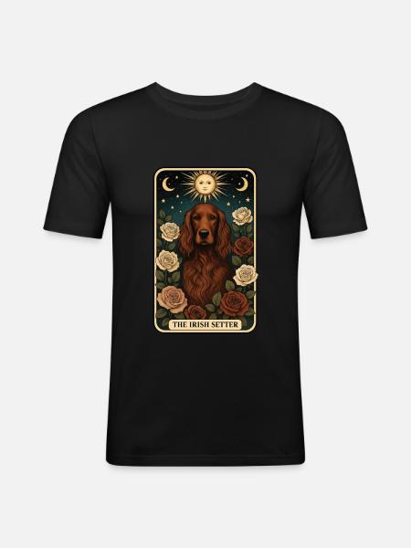 Irish Setter - Männer Slim Fit T-Shirt - Schwarz