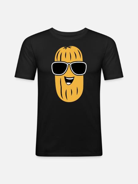 Peanuts Humor Small Peanut - Men's Slim Fit T-Shirt - black